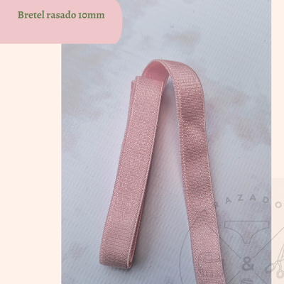 Bretel rasado10 mm rosa x 5 metros