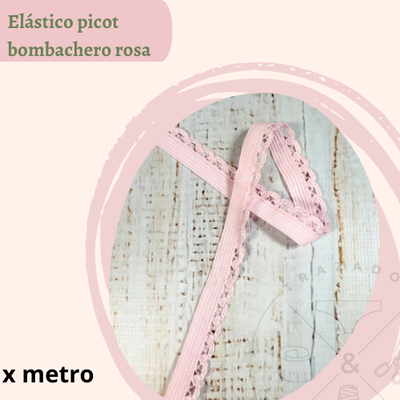 Elástico fantasía rosa x 5 metros