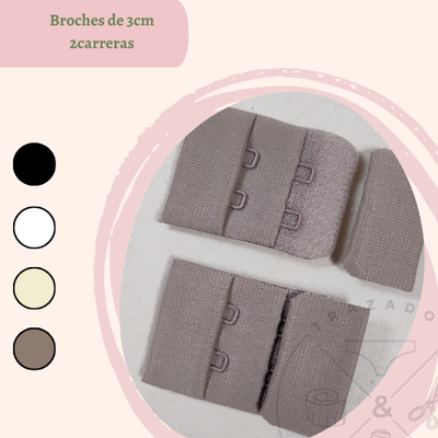 Broche de tela 3cm x 5u