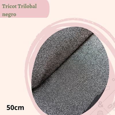Tricot con lycra trilobal negro