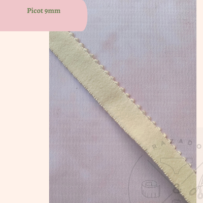 Picot hueso 9mm x 5 metros