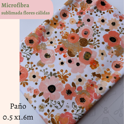 Microfibra sublimada flores cálidas