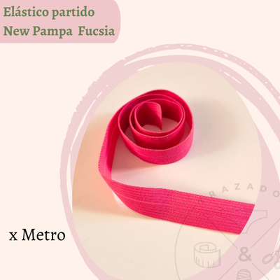 Elástico partido New pampa Fucsia x 5 metros