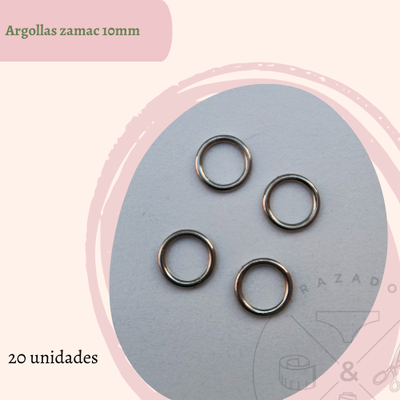 Argollas Zamac 10mm x 20u