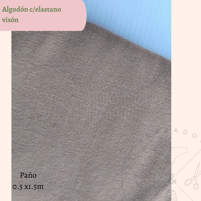 Algodón c/lycra visón 50cm