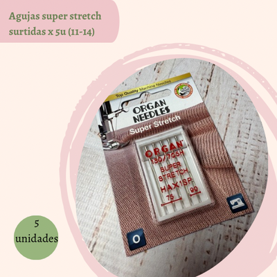 Agujas súper stretch surtido