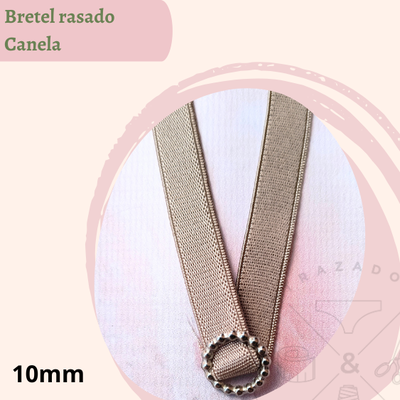Bretel brillo/felpa canela 10mm x 5 metros