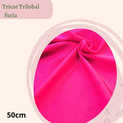 Tricot con lycra trilobal fucsia