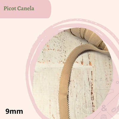 Picot canela 9mm x 5 metros