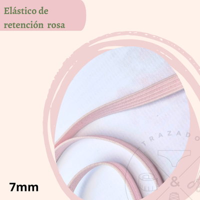 Elástico de retención rosa  x 5 metros