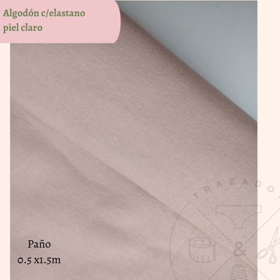 Algodón c/lycra piel 50cm