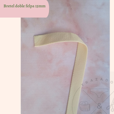 Bretel doble felpa hueso 15mm