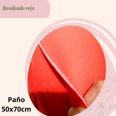 Bondeado paño 50x70cm rojo
