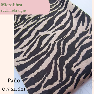Microfibra sublimada print tigre 50cm
