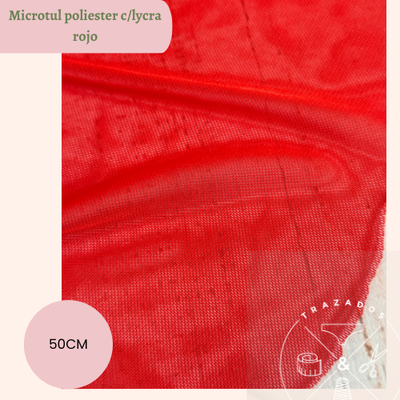 Microtul elastizado rojo 5ocm