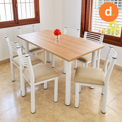 Juego de comedor Martina, x6 Sillas