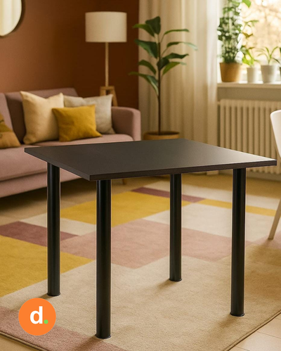 Mesa de 1,10x1,10 negra