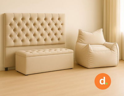 Combo Respaldo + baulera + sillón