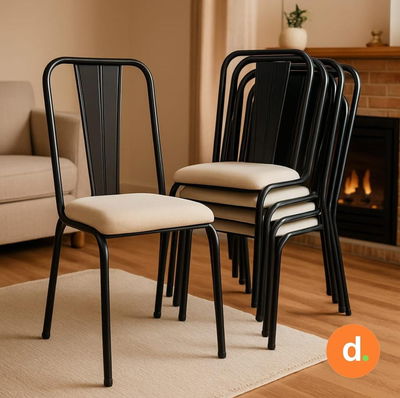 Silla de caño apilable x6 unidades
