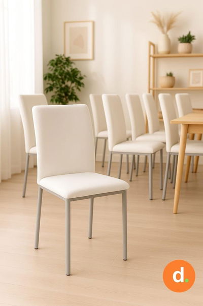 Silla de caño blancas x 8 unidades