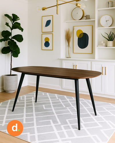 Mesa Sandler con tapa de madera maciza