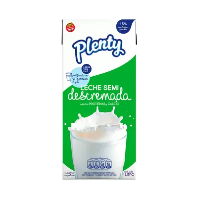 Leche descremada Plenty 1lt 