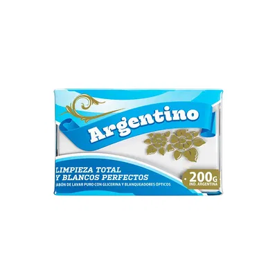 Jabon en Pan para ropa Argentino blanco 200gr 
