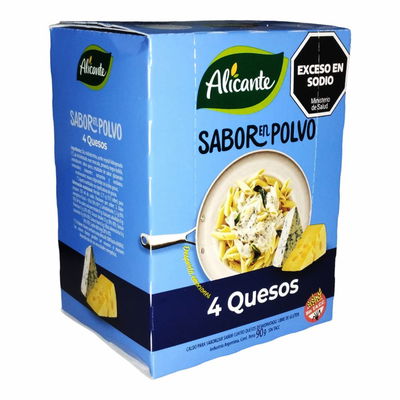 Alicante Sabor en Polvo 4 Quesos 7.5gr (caja 12 sobres) 