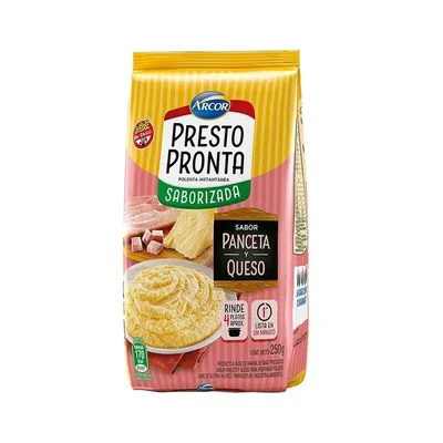 Polenta Presto Pronta sabor Panceta y Queso 250g 