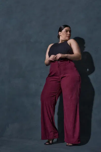 MAXI WIDELEG CORDEROY BORDO corderoy semirigido CHETA