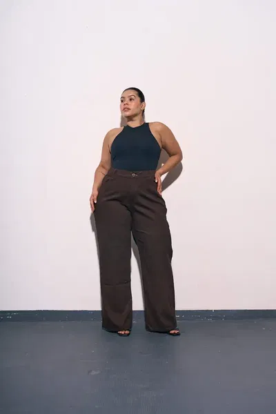 MAXI WIDELEG TARIA CHOCOLATE rigido