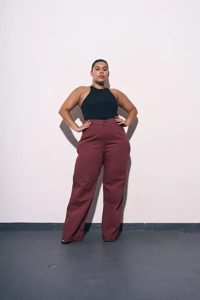 MAXI WIDELEG BURDEOS rigido