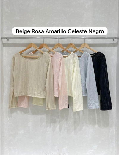 REMERA ML CROCHET