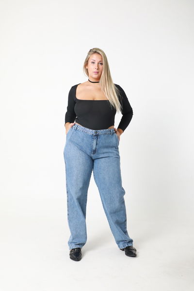 PANTALON WIDE LEG ROANE rigido