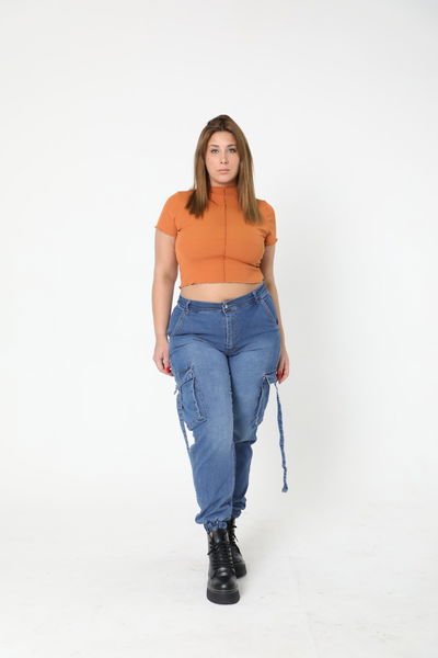 PANTALON CARGO AZUL RHAPSODY elastizado