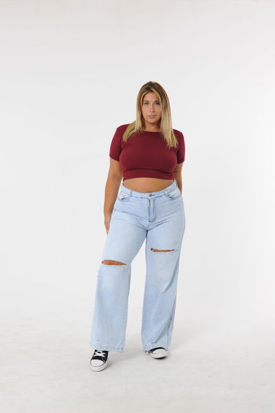 WIDE LEG CON ROTURA MYKONOS rigido