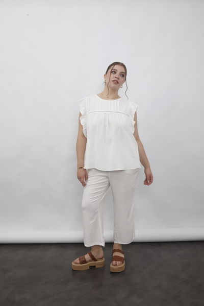 4108 Blusa Manga Volados