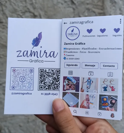 Tarjetas Diseño Instagram  240gr 10x7cm