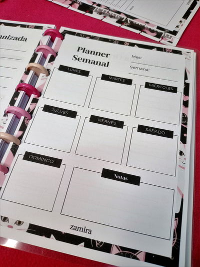 Planner Semanal a5 Gatitos 30 Hojas