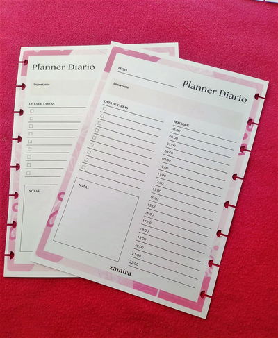 Planner Diario a5 Pink 45 Hojas