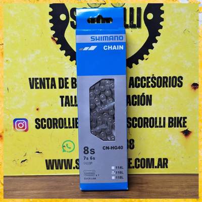 Cadena Shimano CN-HG40 para 6/7/8 V 116L