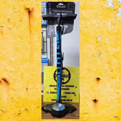 Inflador de pie Giyo con medidor 160PSI