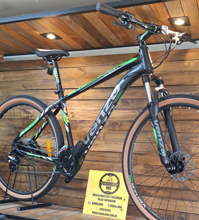 Venzo Thorn negro+verde 3x8 Shimano Altus