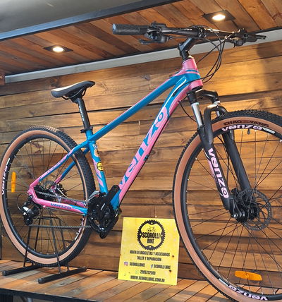 Venzo Thorn turquesa+ rosa 3x8 Shimano Altus