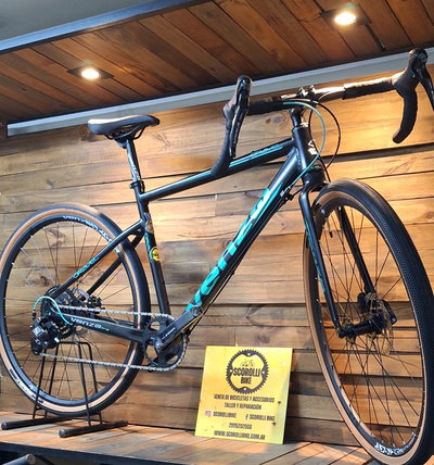 Venzo Gravel Shimano Essa 1x8 negro+teal