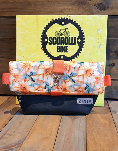 Bolso Zinia 2 en 1 para manubrio/bandolera naranja