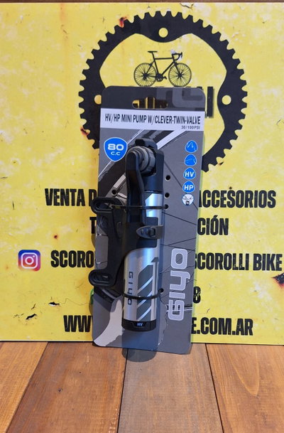 Inflador de mano Giyo mini aluminio