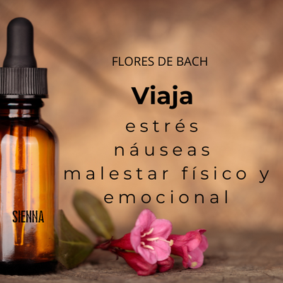 Flores de Bach VIAJA- para ansiedad de viaje, mareos, náuseas y adaptación