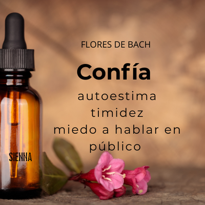 Flores de Bach CONFÍA-para la inseguridad, timidez y miedo escénico