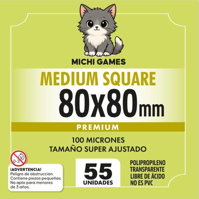 FOLIOS MEDIUM SQUARE PREMIUM 80X80mm - 55 unidades